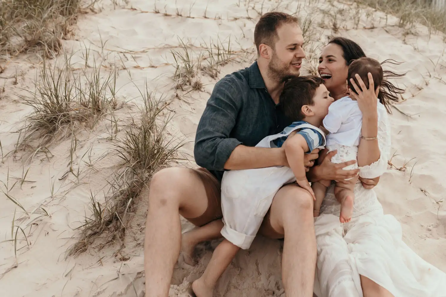 Family portrait on the Gold Coast beach